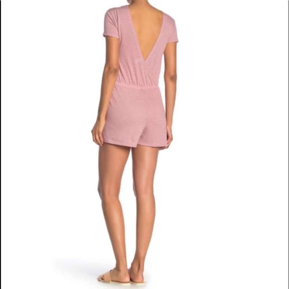🆕 Alternative Surplice Back Patterned rose & white Romper